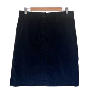 L.L. Bean Women’s Black Velvet Pockets Straight Pencil Skirt Size 10 Regular